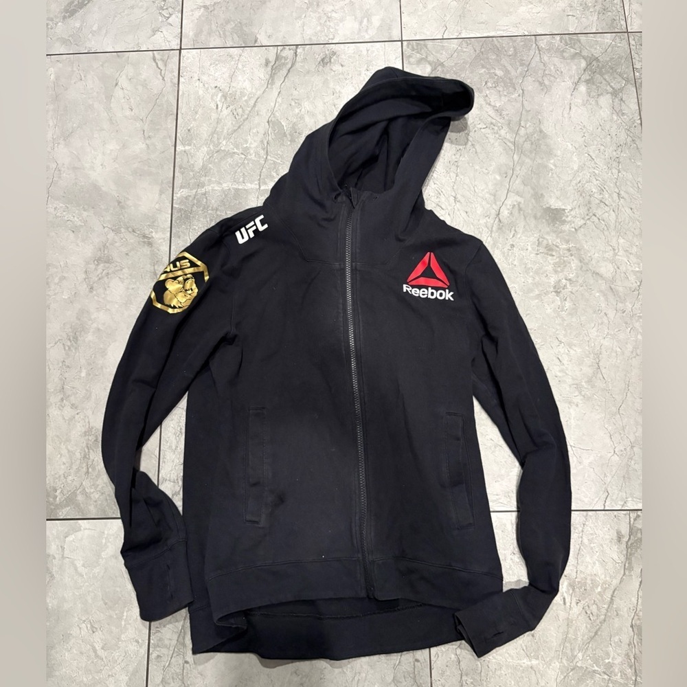 Reebok Unisex Black UFC Hoodie Jacket - Walk Out Champion Khabib Nurmagomedov